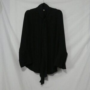 RACHEL - Rachel Roy | 2X | Elegant Black Blouse With Tie Detail